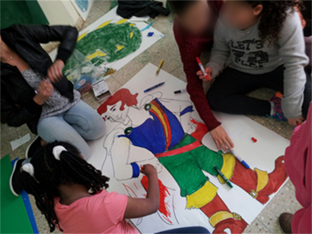 Student activities for Purim at the “Yad Hamore” School