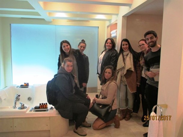 Students in a Royal Suite at the King David Hotel