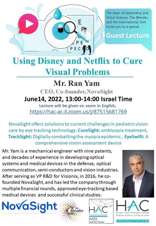 Guest Lecture Mr . Ran Yam